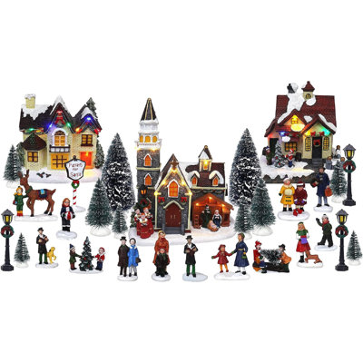 Ensemble de 30 figurines de village