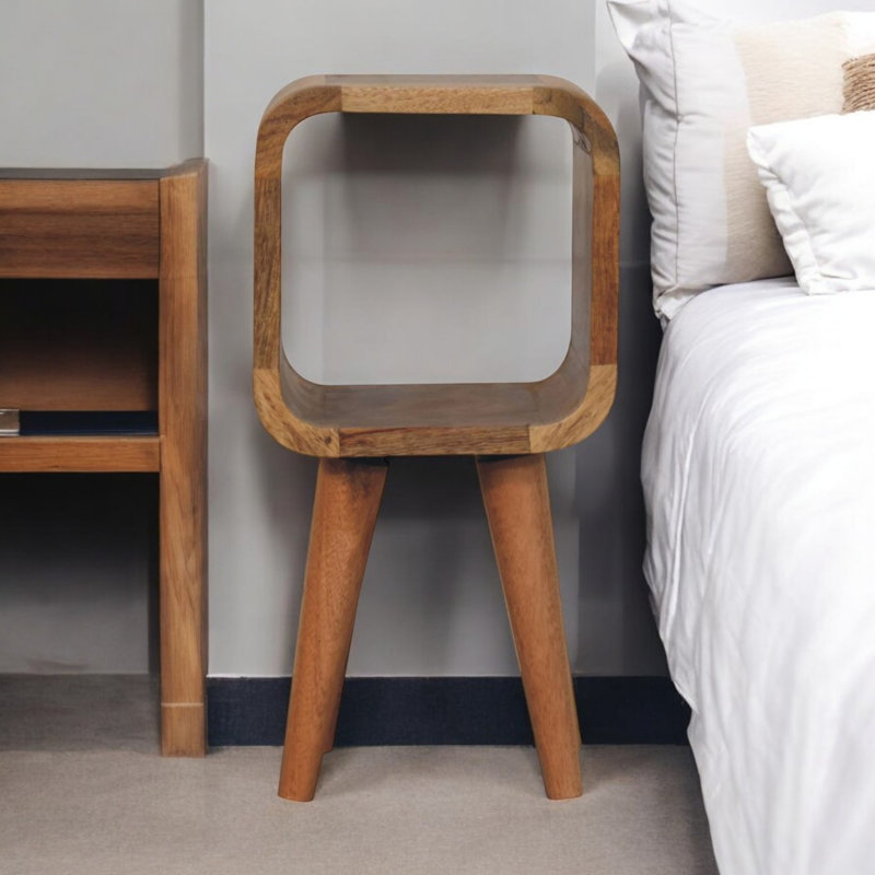 20cm W Solid Wood Bedside Table