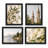 9" Black Picture Frame Set of 4, Fits 6" × 8" Photos for Wall or Tabletop Display