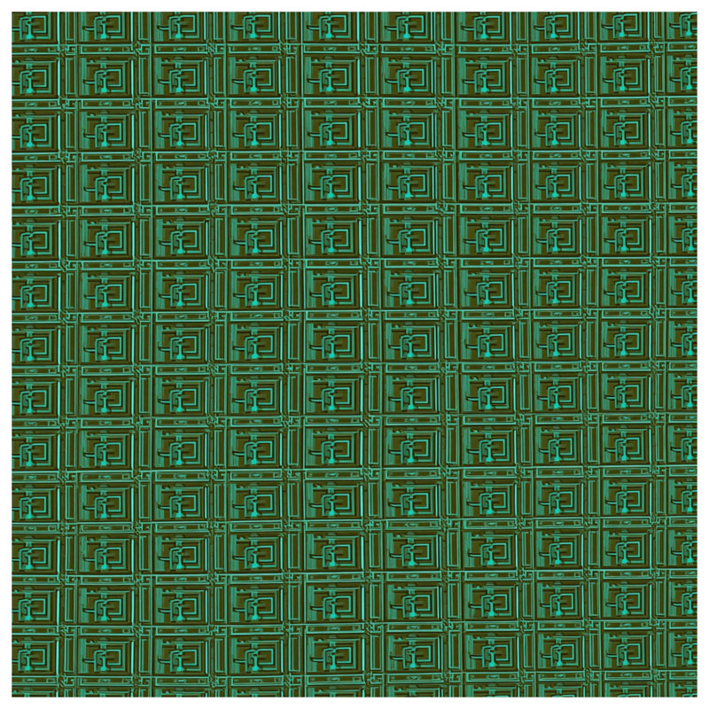 Couvre-lit matelassé à motif géométrique vert toutes tailles, Double