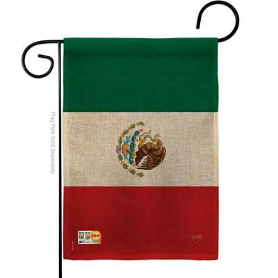 Polyester à 2 côtés 18,5 x 13 po mexico drapeau de jardin