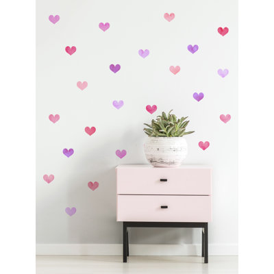 Watercolor Heart Vinyl Stickers