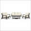 Causeuse d'extérieur avec coussin et jardin-599087146