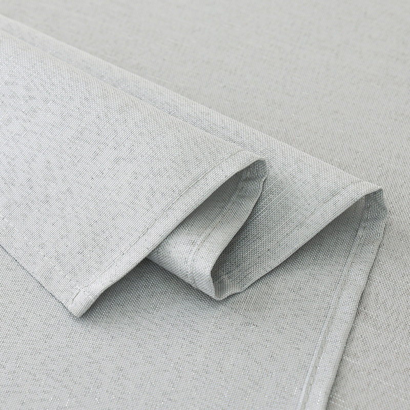 Home Decorative Glitter Rectangular Round Tablecloth Washable Table Cover, 58" L x 58" W, Silver