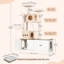 45.3"L x 68.9"H Cat Tree with Double Litter Box Enclosure-204885462