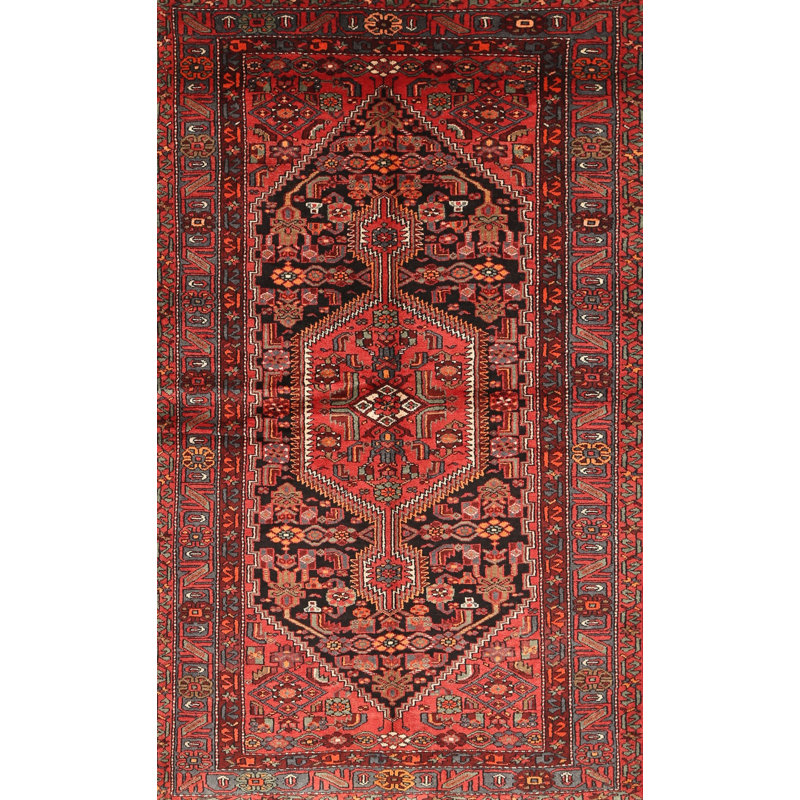 Tapis brun / rouge Southwestern, Rectangle 5 pi x 8 pi