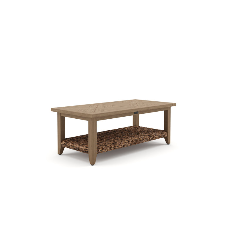Cayman Resort-Grade Aluminum Faux Wood Coffee Table