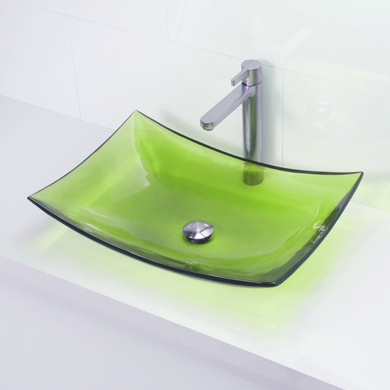 DECOLAV Incandescence 16.5'' Plastic Rectangular Bathroom Sink, Absinthe