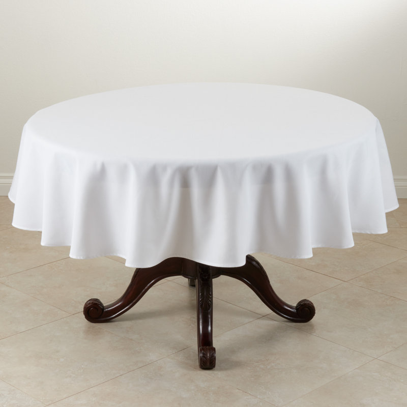 Grace Tablecloth, White, 90" L x 90" W