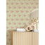 Palmiers Tiki rétro - papier peint rose