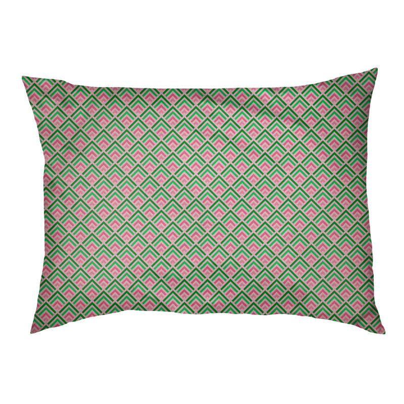 Coussin d'extérieur pour chien Campion, Grand (l 42,5 po x P 32,5 po x H 14 po), Melon d'eau / Vert