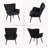 Modern Mid Century Accent Chair With Backrest & Metal Legs-1648502271