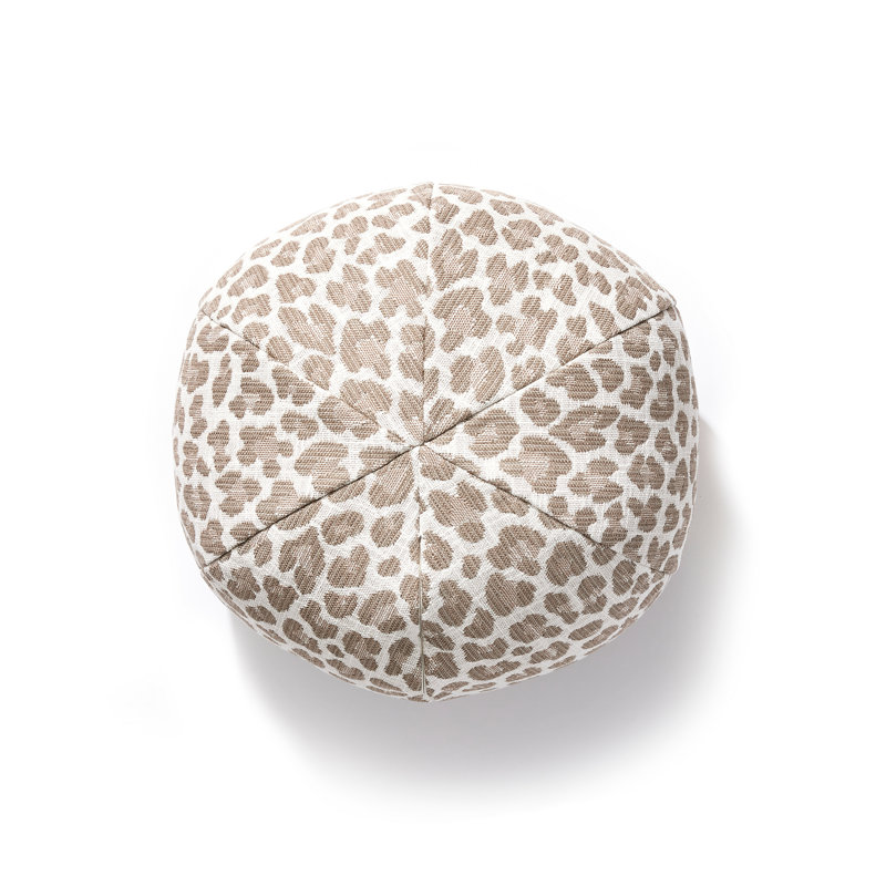 Backyard Bengal Circular Indoor/Outdoor Pillow Cover & Insert, Limestone