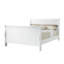 Ensemble de chambre à coucher grand lit, finition blanche, ensemble 2 pièces avec lit, 1 table de chevet-132615631-127337316