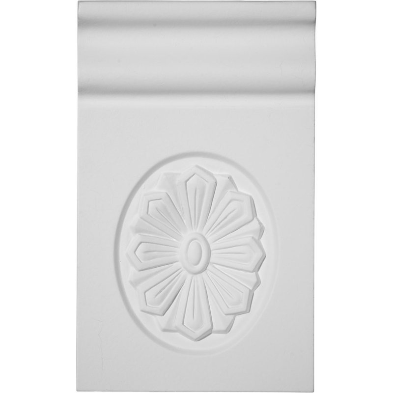 White Polyurethane Traditional Palmetto Plinth Block