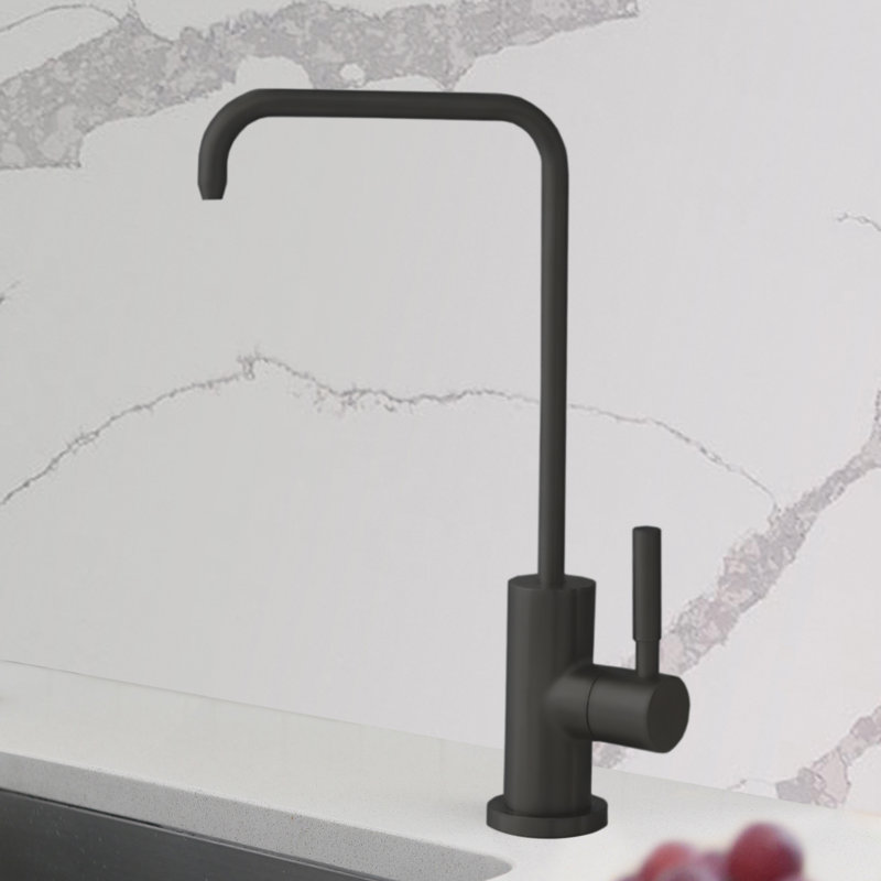Modern Melfi Single Handle Cold Water Faucet Faucet, Noir mat