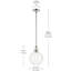Luminaire suspendu 1 lumière avec verre transparent-111187496-111187492-111187493