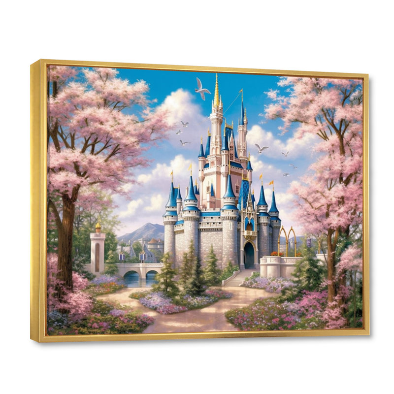 «Enchantment Of Castles - Castles», reproduction sur toile encadrée, H 12 po x l 20 po x P 1 po, Cadre flottant doré