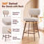 Tabourets de bar Nidovia 63,5 cm (25 po) de hauteur comptoir, pivotants à 360°, dossier bas, revêtement en similicuir, assise rembourrée, pieds en métal et repose-pieds.-2069176731-2069176734