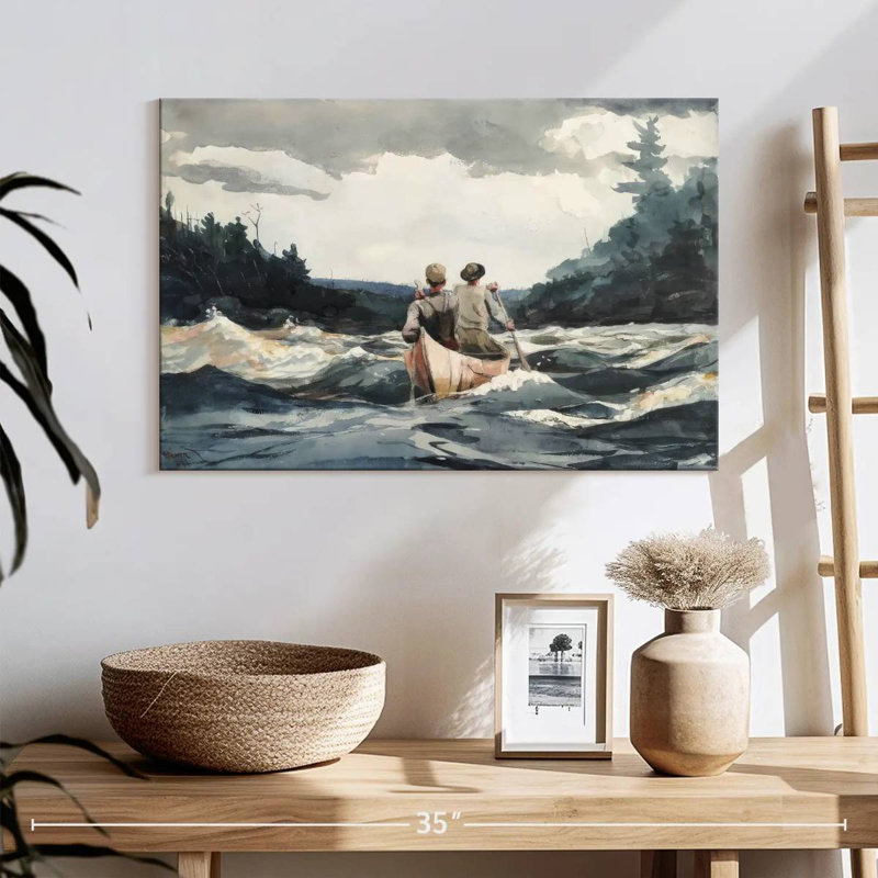 Mehar Canoe In Rapids, H 16 po x l 24 po
