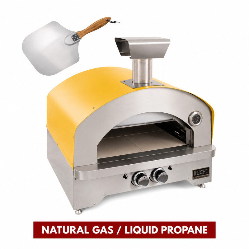 Outdoor/Indoor Portable Propane Gas Pizza Oven, Yellow