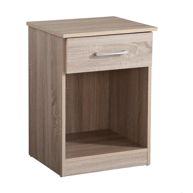 Table de chevet charmante en hêtre, Chêne