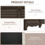 Paravent pliable de 1,2 m de haut (4 pi 5,5 pi), brun noyer, avec tableau noir pour usage de bureau, cloison haute.