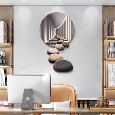 LED Acrylic Modern Abstract Stone Corridor Wall Art Decor Living Room Bedroom