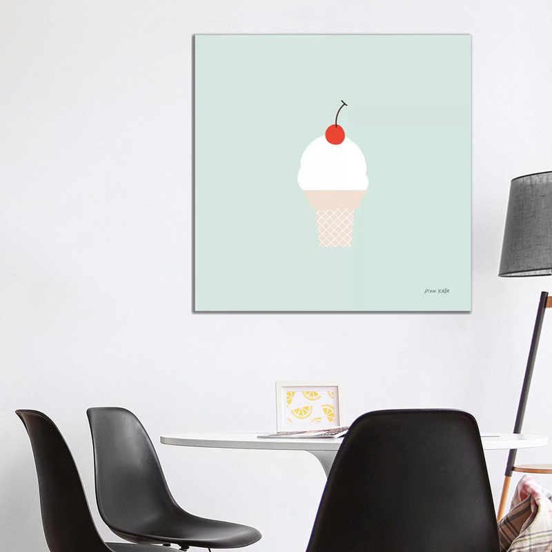Ice Cream Cone II by Ann Kelle - 1 Piece Wrapped Canvas Wall Art, 93.98cm H x 93.98cm W x 1.91cm D