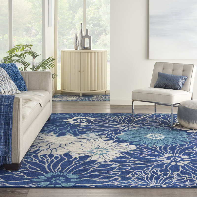 Floral Indoor Rug, Rectangle 6'7" x 9'6"