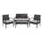 Black Frame/Gray Cushions