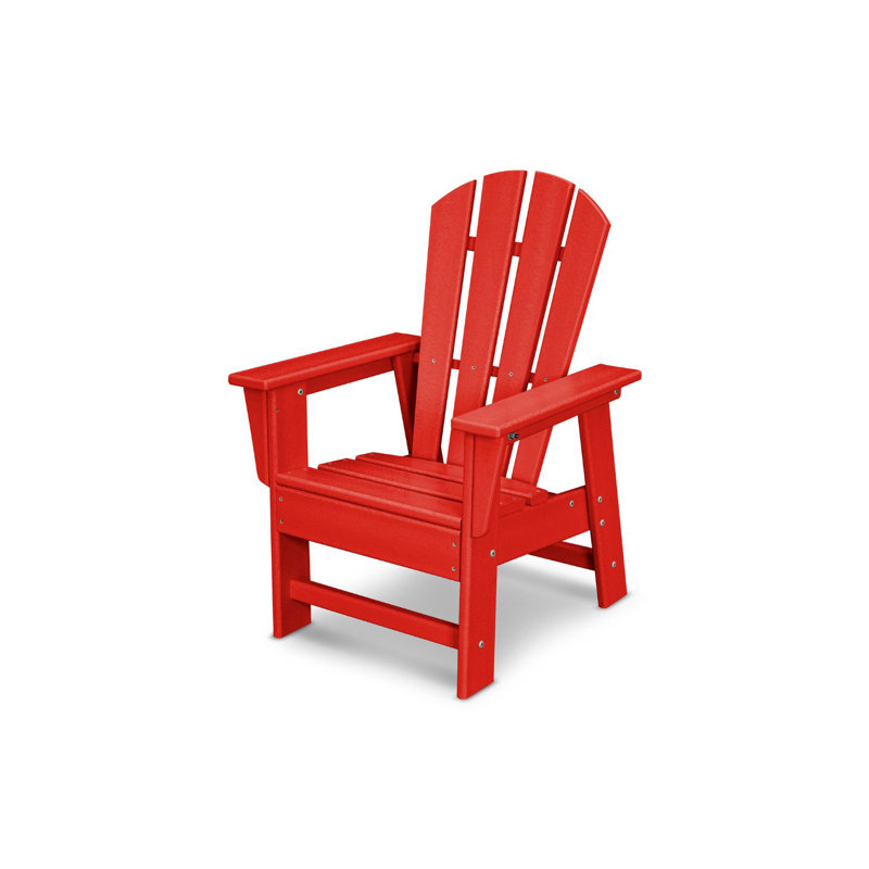 Chaise Adirondack POLYWOOD pour enfants South Beach, Rouge coucher de soleil