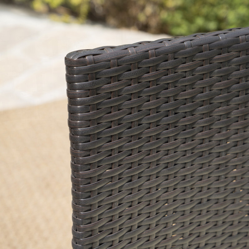 Outdoor Wicker Rattan Club Chair, Beige, Brown