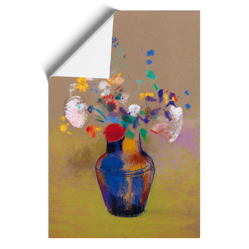 Flowers in a Vase by Odilon Redon - Frameless Print, 84cm H x 59cm W x 0.1cm D