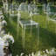 Ensemble de 4 chaises empilables en acrylique transparent