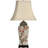 Hand-Painted Cherry Blossom Porcelain Table Lamp With Square Bell Shade And UL-Approved Wiring