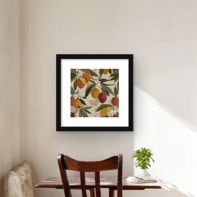 Hanging Fruits - Floral Framed Matted Print for Decor