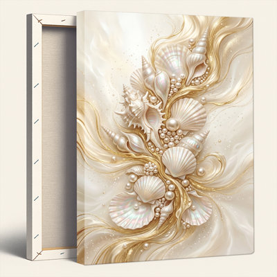 Coquille de nacre, reproduction d'art sur toile, ensemble de 1