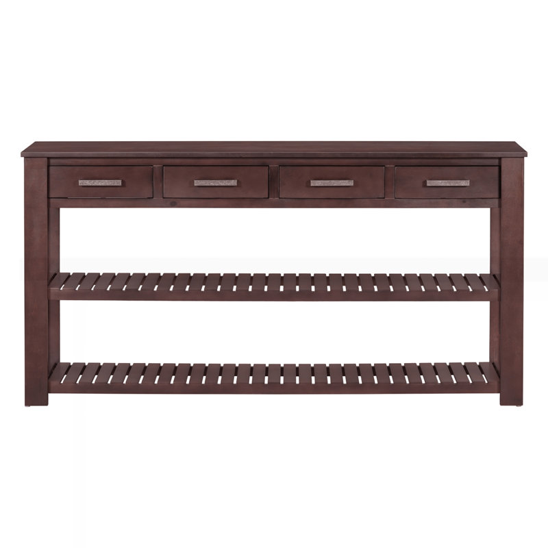 Élégante console d'entrée avec 4 tiroirs et 2 tablettes