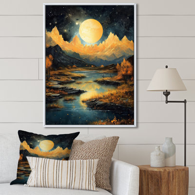 «Blue Bold Mountain - Lakes & Rivers», reproduction d'art mural