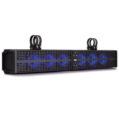 Pyle 32" Powered Atv/utv Soundbar System, 200w Bluetooth Speakers With Built-in Amplifier, Waterproof And In Black
