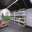 Remise de rangement en plastique avec plancher