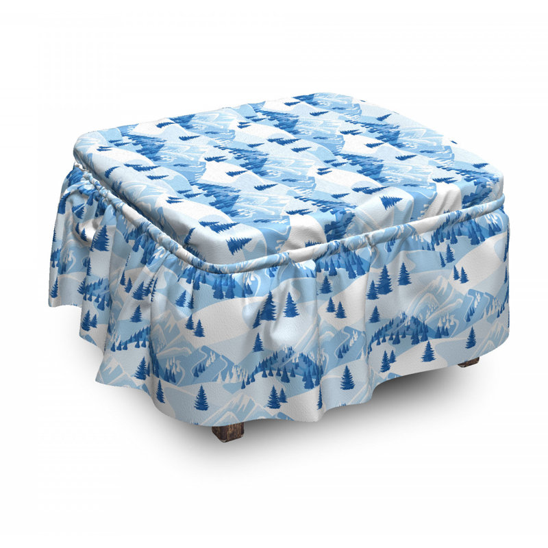 Housse pour repose-pieds sapin de sapin snowy