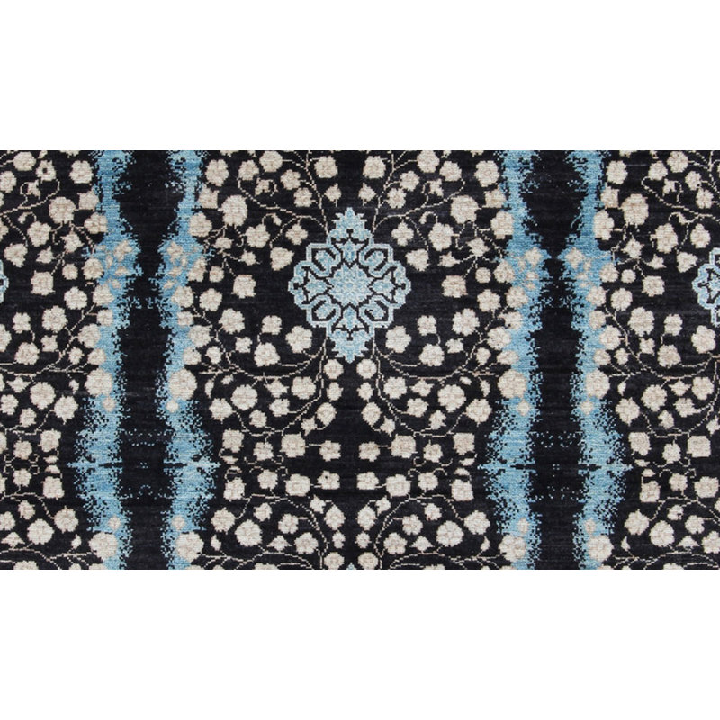 Geometric Hand Knotted Area Rug, Rectangle 149 x 201cm