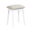 Magnifique commode de meuble-lavabo à finition blanche avec miroir et tabouret avec tiroirs de rangement