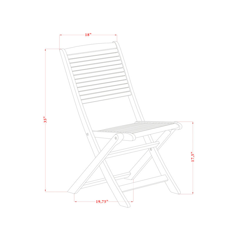 Ensemble bistro 3 pièces pour l'extérieur avec table basse ronde en bois d'acacia et 2 chaises d'appoint pliantes, huile naturelle