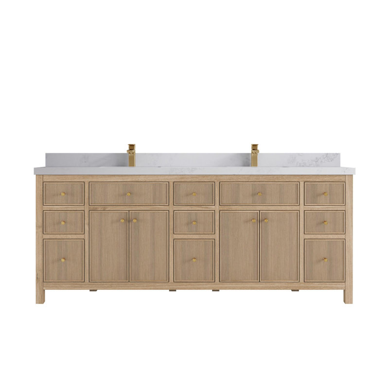 Teck Sonoma X P 22 po De meuble-lavabo double D Calacatta Nuvo Quartz