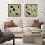 «Modern Modern Abstract Rose and Green Petal Composition», impression encadrée sur papier, 2 pièces-123831573-123831571