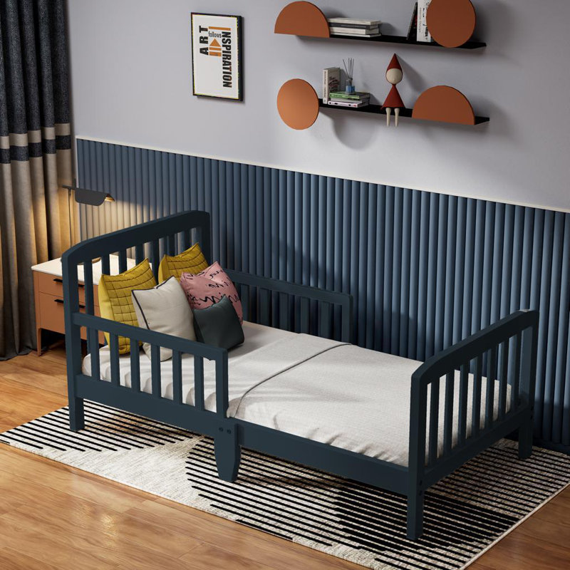 Hinman Kids Toddler Bed Toddler Beds, Navy Blue