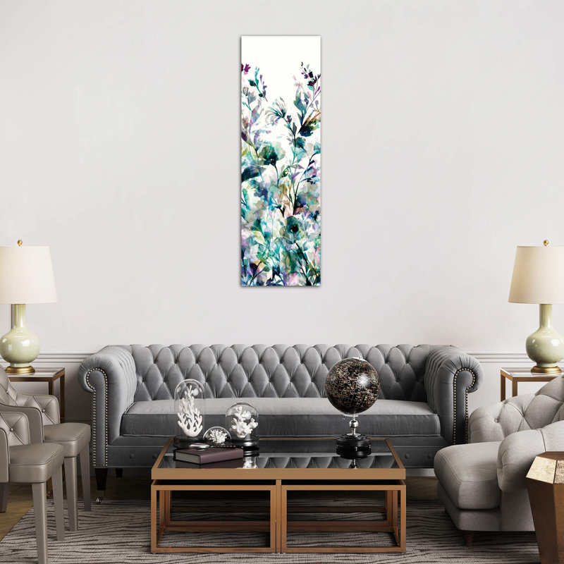Transparent Garden Ii - Panel I by Wild Apple Portfolio - Wrapped Canvas Panoramic Print, 30.48 cm H x 91.44 cm W x 1.91 cm D
